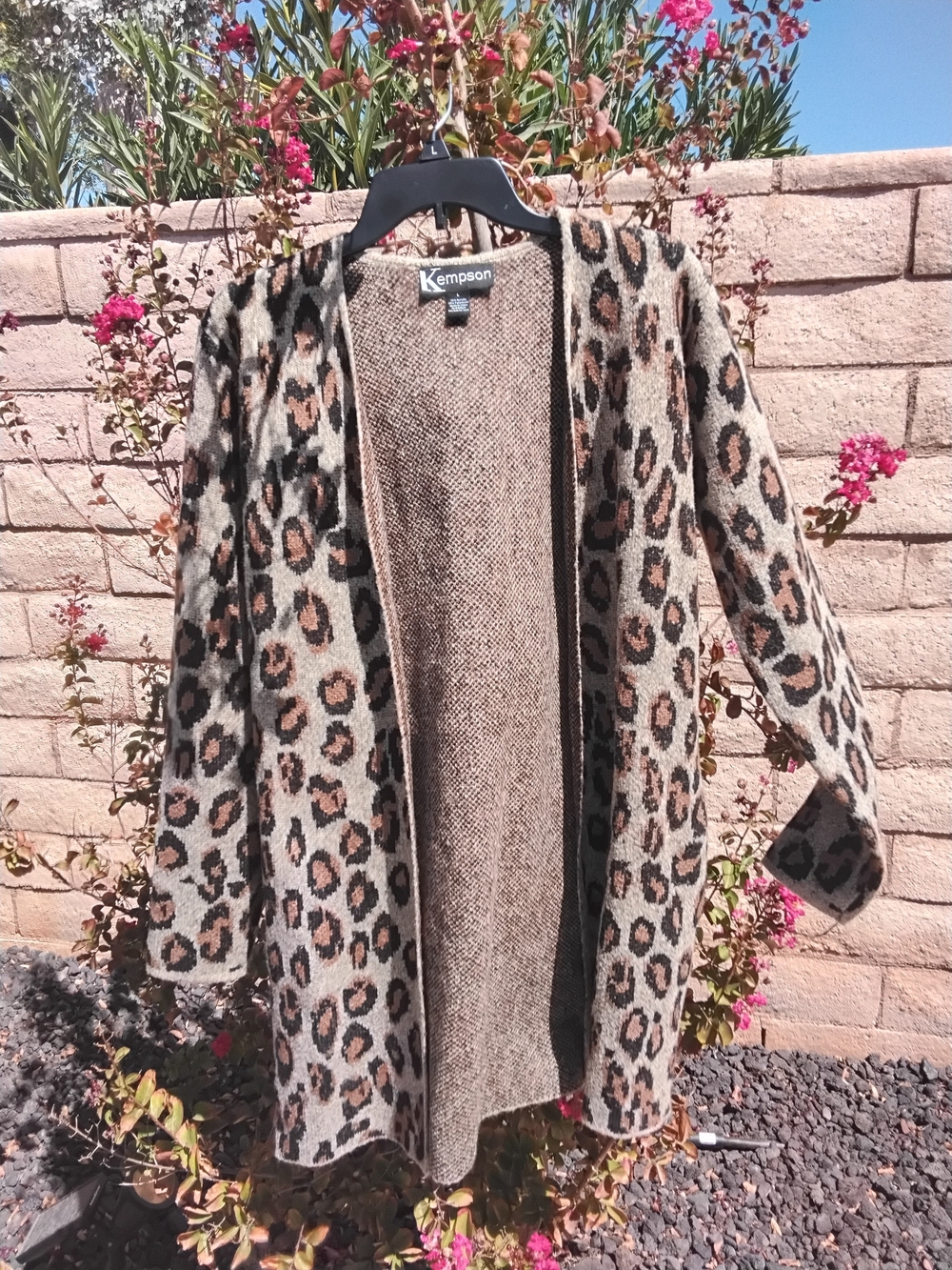 Kempson Women's Leopard Print Open Cardigan - Tan/Brown/Black